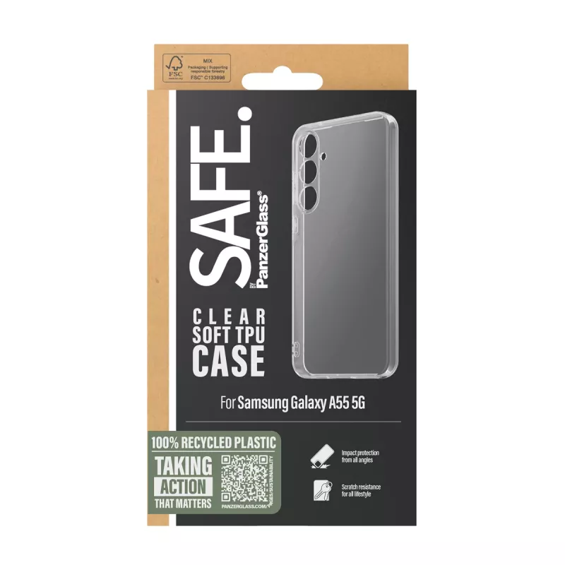 PanzerGlass SAFE. by ® etui TPU Samsung Galaxy A55 5G | Transparent