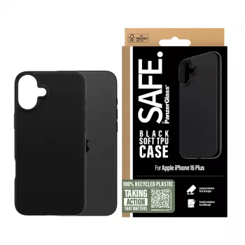 PanzerGlass SAFE. by ® TPU etui Czarny iPhone 16 Plus