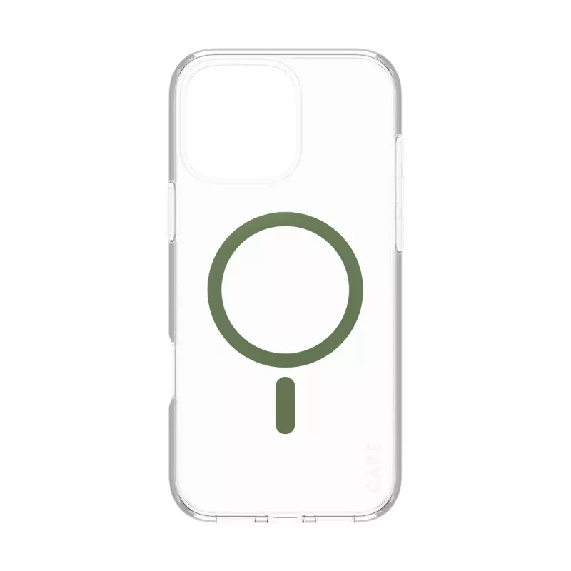 PanzerGlass CARE™ by ® Urban Combat Case Transparentny z Zielonym MagSafe iPhone 16 Pro Max