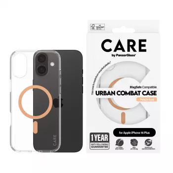 PanzerGlass CARE™ by ® Urban Combat etui przezroczyste z Peachy MagSafe iPhone 16 Plus
