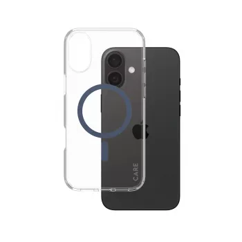 PanzerGlass CARE™ by ® Urban Combat Case przezroczysty z niebieskim MagSafe iPhone 16 Plus