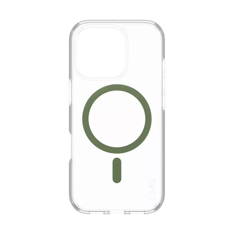 PanzerGlass CARE™ by ® Urban Combat etui przezroczyste z zielonym MagSafe iPhone 16 Pro