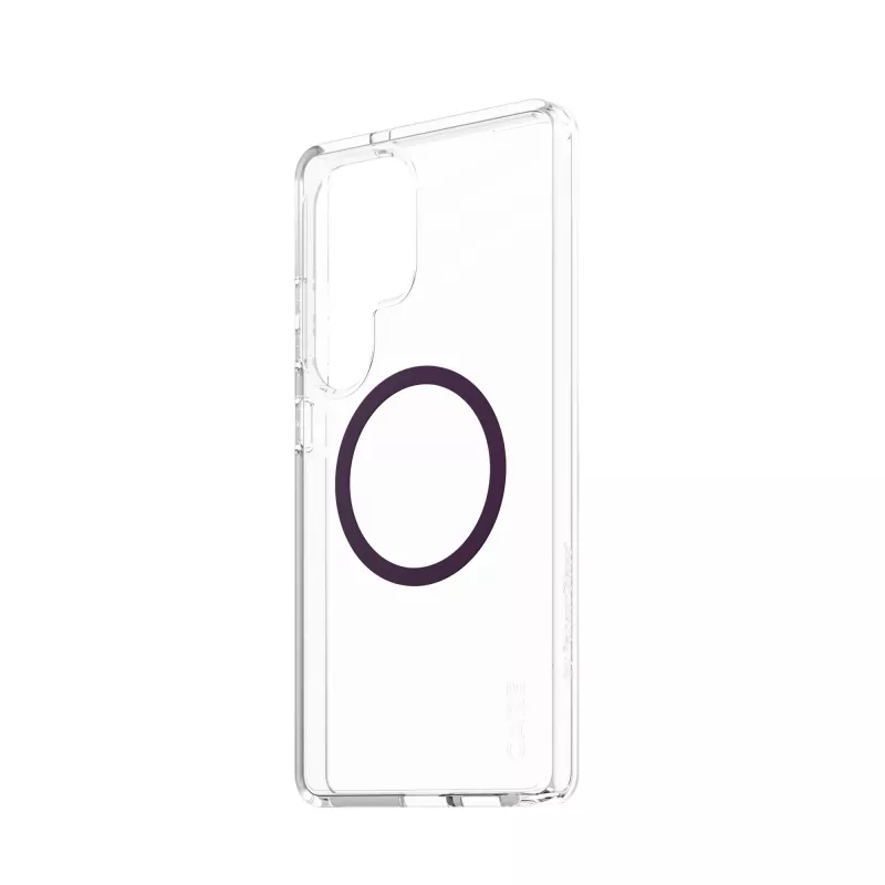 PanzerGlass CARE™ by ® Urban Combat Case przezroczyste z śliwkowym fioletem kompatybilne z Qi Samsung Galaxy S25 Ultra