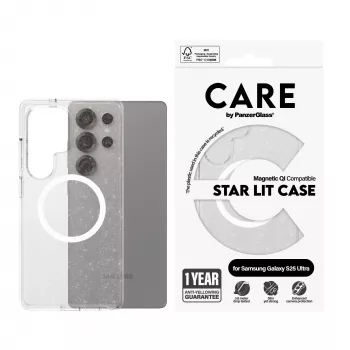 PanzerGlass CARE™ by ® Urban Combat Case Star Lit w. biały Qi Kompatybilny Samsung Galaxy S25 Ultra