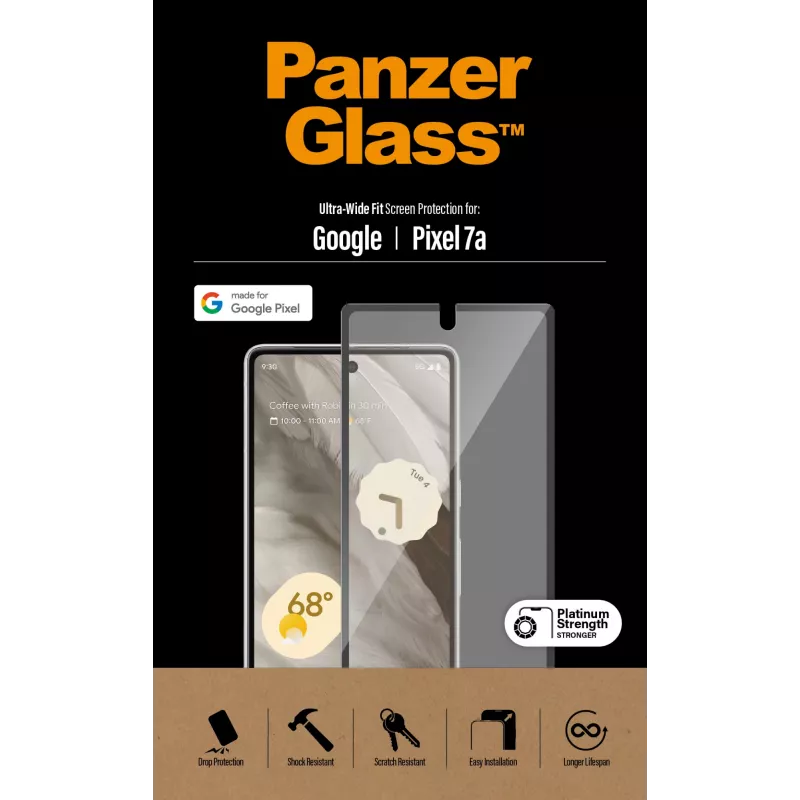 PanzerGlass ® folia ochronna Google Pixel 7a | Ultra Wide Fit