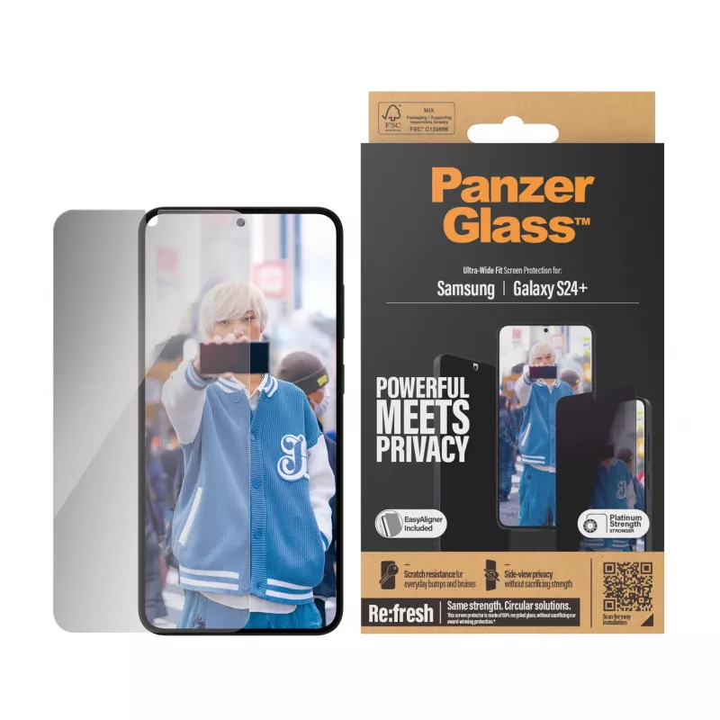 PanzerGlass ® Osłona prywatyzująca ekranu Samsung Galaxy S24+ | Ultra-Wide Fit z EasyAligner