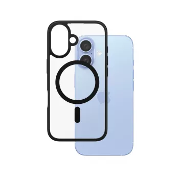 PanzerGlass ® HardCase przezroczysty z czarną ramką MagSafe do iPhone 16