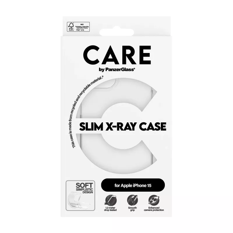 Cover PanzerGlass CARE by ® modne etui Transparent X-Ray Soft Basic iPhone 15