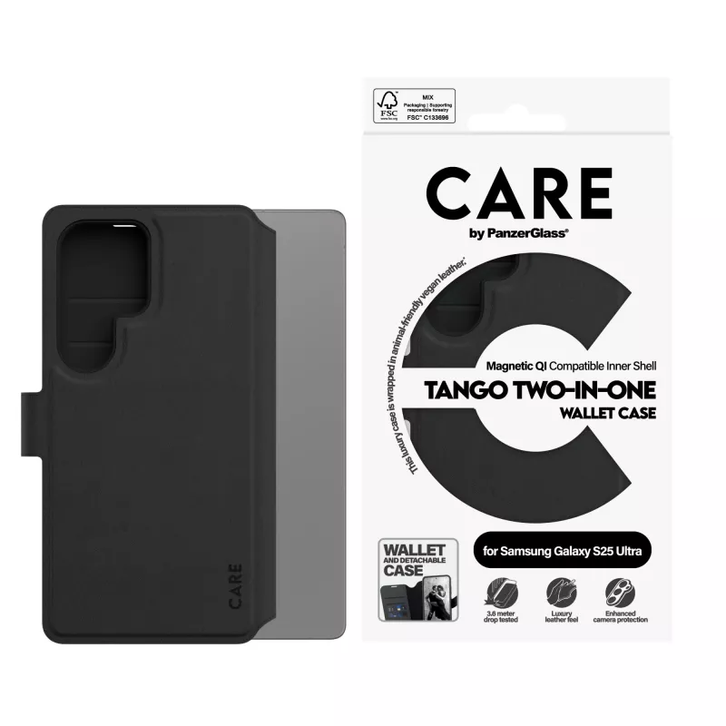 PanzerGlass CARE™ by ® Tango 2-w-1 Etui Portfel z Qi Kompatybilne Samsung Galaxy S25 Ultra