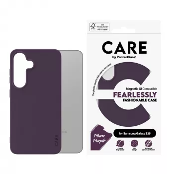 PanzerGlass CARE™ by ® Etui Plum Purple z kompatybilnością Qi Samsung Galaxy S25