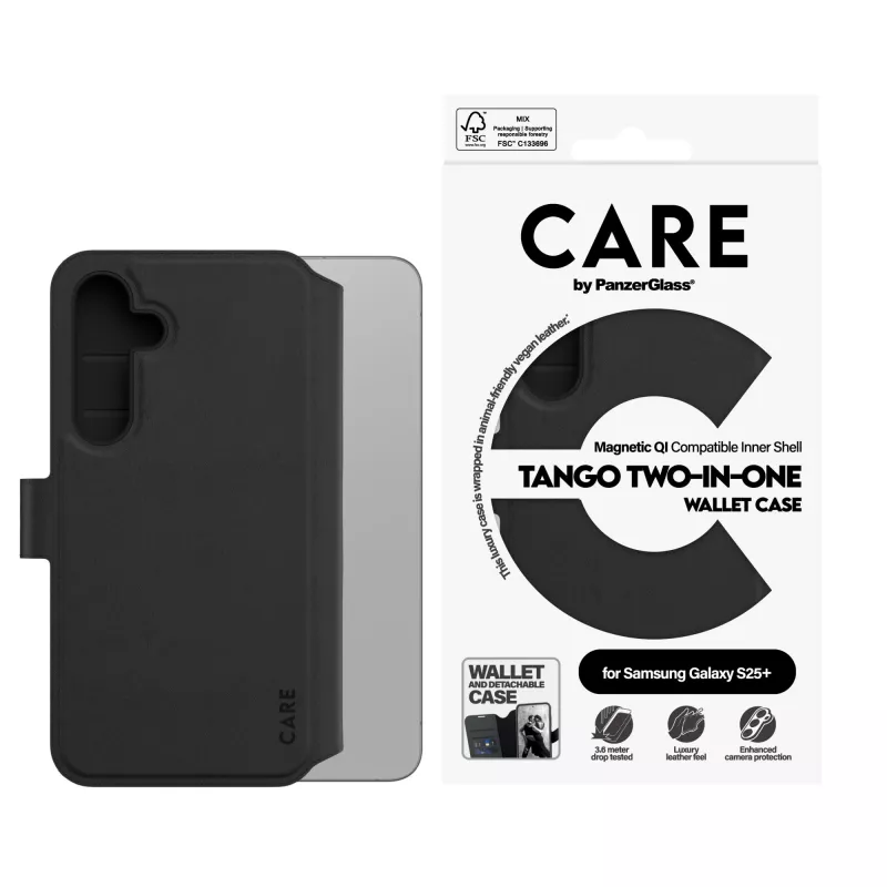 PanzerGlass CARE™ by ® Tango 2-w-1 etui-portfel kompatybilne z Qi do Samsunga Galaxy S25+