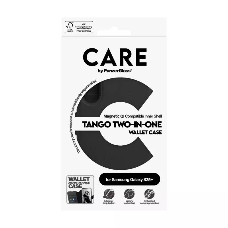 PanzerGlass CARE™ by ® Tango 2-w-1 etui-portfel kompatybilne z Qi do Samsunga Galaxy S25+