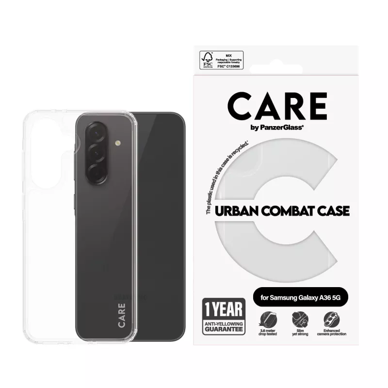 Cover PanzerGlass CARE by Flagship etui Transparent Urban Combat Samsung Galaxy new A35 5G