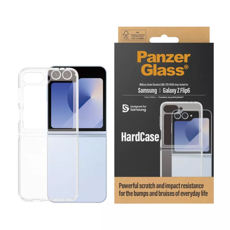 PanzerGlass ® HardCase Transparent Samsung Galaxy Z Flip6, Etui, Samsung, Samsung - Galaxy Z Flip6, Przezroczysty
