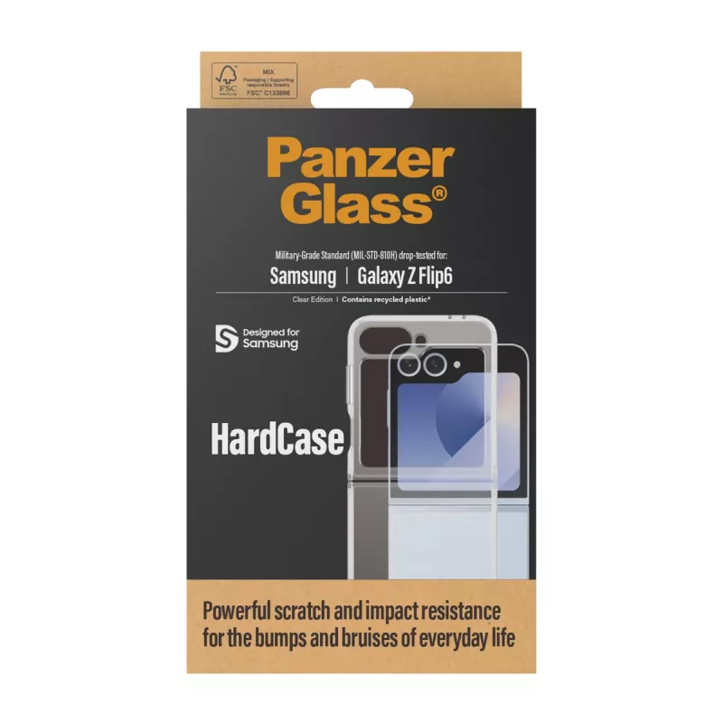 PanzerGlass ® HardCase Transparent Samsung Galaxy Z Flip6, Etui, Samsung, Samsung - Galaxy Z Flip6, Przezroczysty