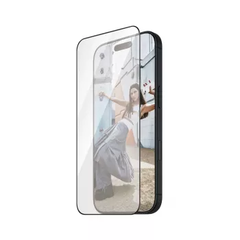 PanzerGlass SAFE. by ® Screen Protection w. Czarny Frame iPhone 16 Plus | 15 Plus | Ultra-Wide Fit