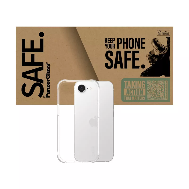 PanzerGlass SAFE. by ® Etui TPU przezroczyste iPhone 17e | 16e