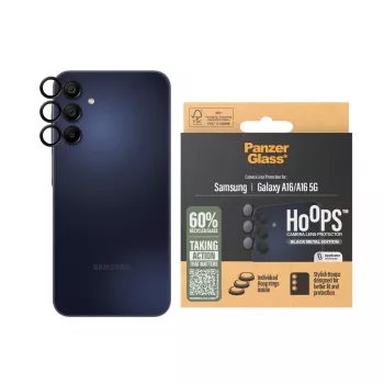 PanzerGlass ® Hoops® Osłona na obiektyw aparatu Czarna Samsung Galaxy A16 | A16 5G