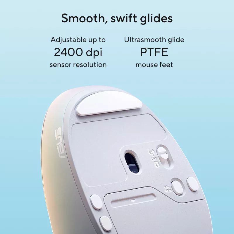 ASUS Fragrance MD101 mysz Dom Symetryczna RF Wireless + Bluetooth Optyczna 2400 DPI
