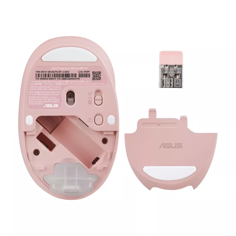 ASUS Fragrance MD101 mysz Domowa Symetryczna RF Bezprzewodowa + Bluetooth Optyczna 2400 DPI