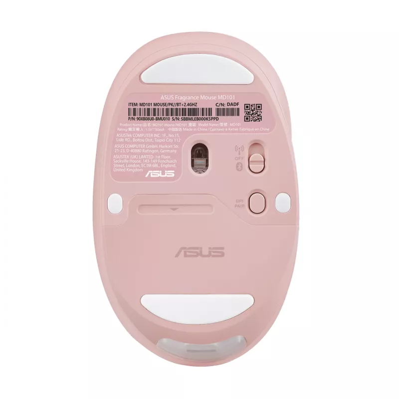 ASUS Fragrance MD101 mysz Domowa Symetryczna RF Bezprzewodowa + Bluetooth Optyczna 2400 DPI