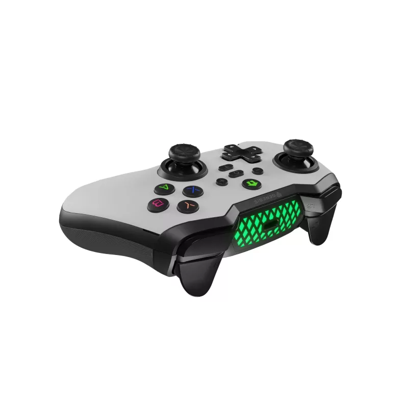 GENESIS Mangan 400 biały Bluetooth Gamepad Analogowy / Cyfrowy Android, MAC, Nintendo Switch, PC, iOS