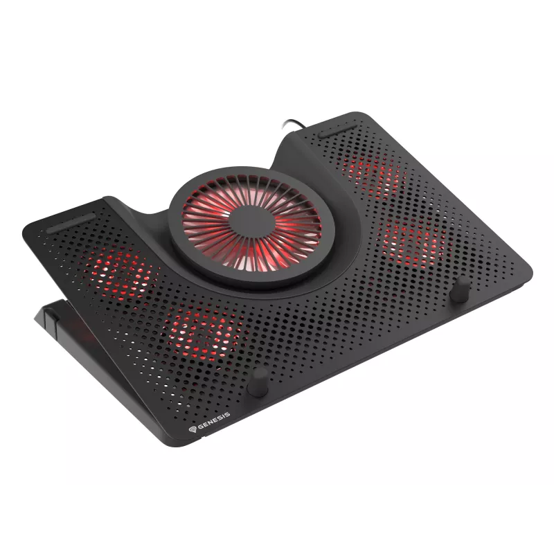 GENESIS Oxid 550 podkładka chłodząca do laptopa 43,9 cm (17,3 cala) 2800 RPM Czarny