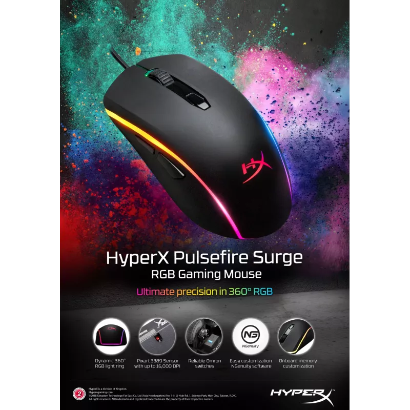 HyperX Pulsefire Surge – mysz gamingowa (czarna)