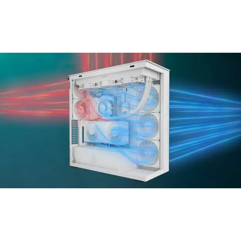 ARCTIC Xtender VG (Biały) Premium Obudowa PC E-ATX z pionowym montażem GPU