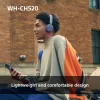 Sony WHCH520Y.CE7, Bezprzewodowe, Połączenia/Muzyka, 20–20000 Hz, 147 g, Zestaw słuchawkowy, Żółty