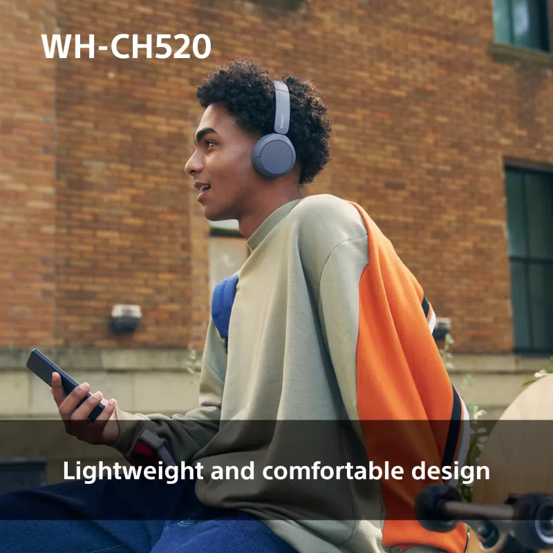 Sony WHCH520Y.CE7, Bezprzewodowe, Połączenia/Muzyka, 20–20000 Hz, 147 g, Zestaw słuchawkowy, Żółty