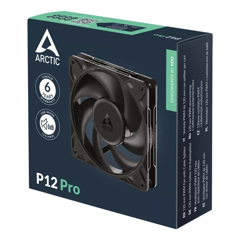 ARCTIC Freezer P12 Pro - Wentylator PWM 120 mm, Wentylator, 12 cm, 131 m³/h, Czarny