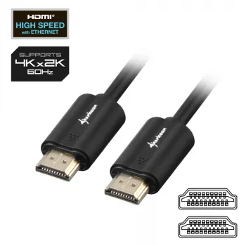 SHARKOON High Speed HDMI Cable - Ultra HD 4k M/m 2m
