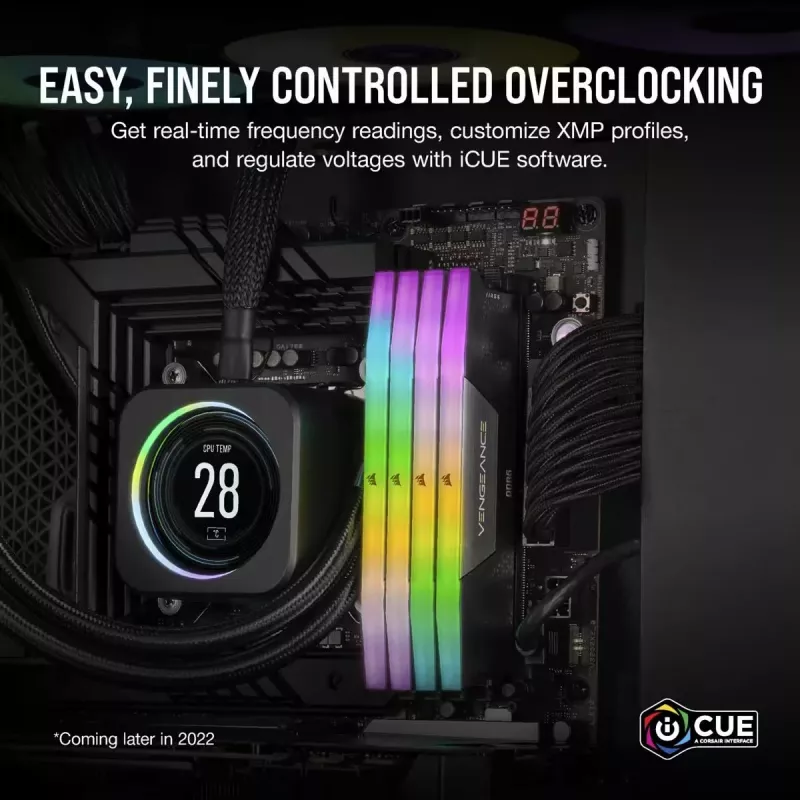 CORSAIR Memory 32 GB DDR5 (2x16 GB) DRAM 6400 MT/s CL36 Memory Kit Vengeance RGB - Czarny