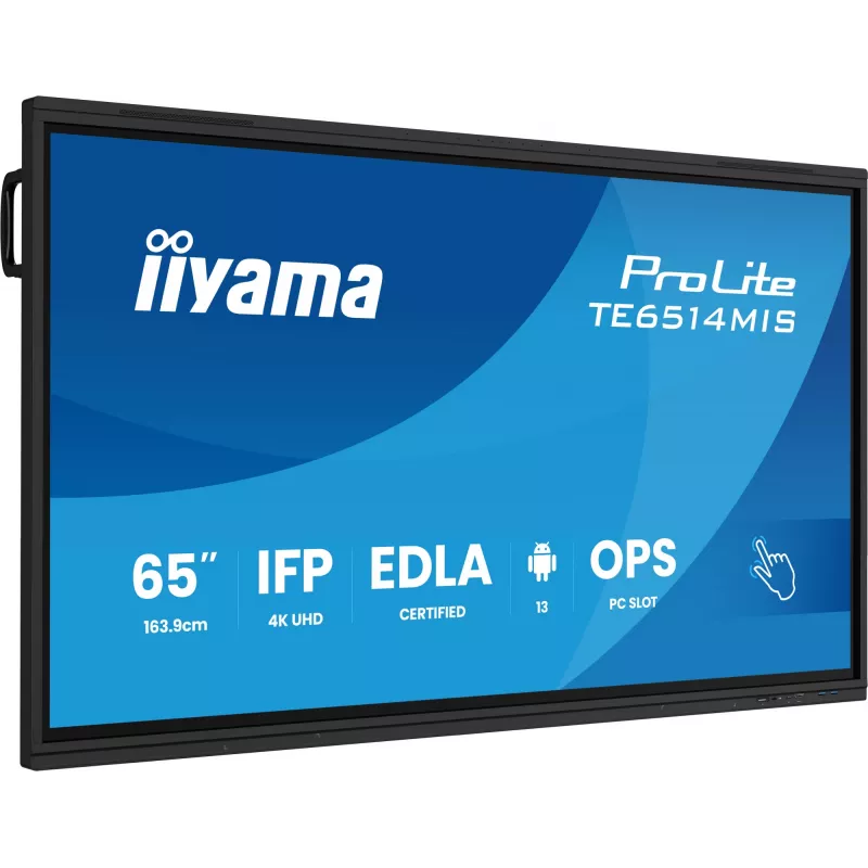 iiyama PROLITE TE6514MIS-B2AG Kiosk design 165.1 cm (65 cali) LCD Wi-Fi 435 cd/m² 4K Ultra HD Czarny Ekran dotykowy Wbudowany procesor Android 24/7