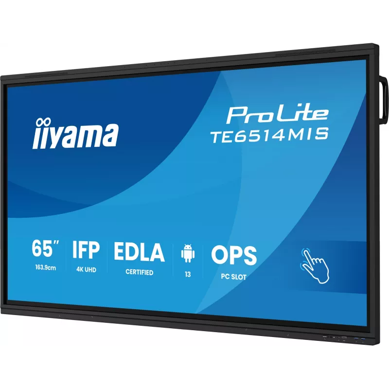 iiyama PROLITE TE6514MIS-B2AG Kiosk design 165.1 cm (65 cali) LCD Wi-Fi 435 cd/m² 4K Ultra HD Czarny Ekran dotykowy Wbudowany procesor Android 24/7