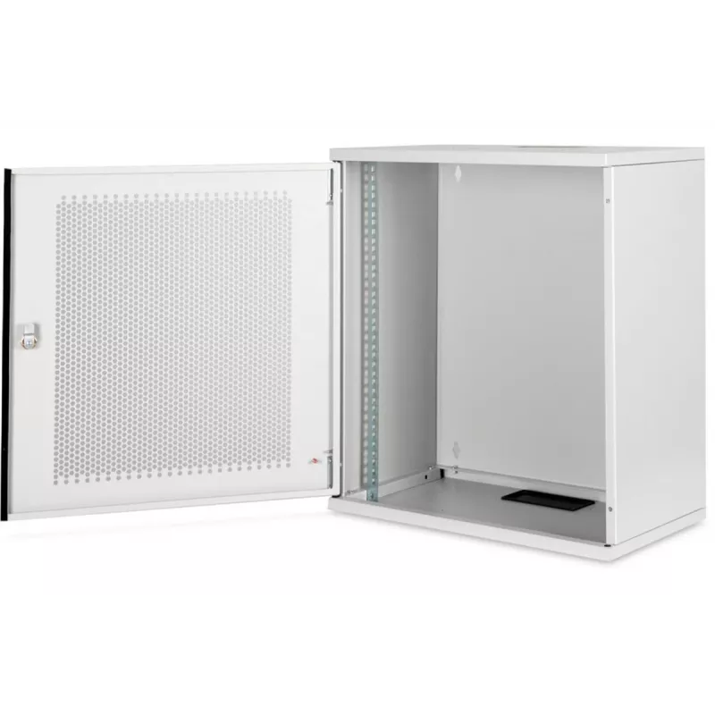 DIGITUS szafa wisząca 12U, SOHO, niezmontowana 595x540x400 mm, przednie drzwi perforowane, szara