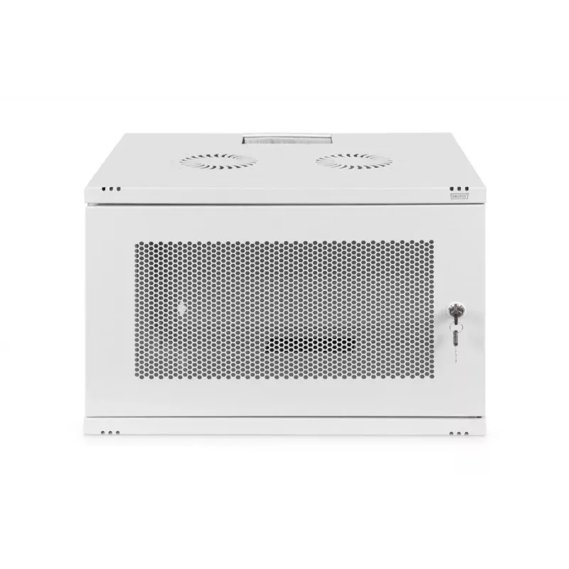 DIGITUS 7U szafka wisząca SOHO niezmontowana 370x540x400 mm perforowane drzwi przednie szary