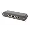DIGITUS 10in sieciowy bundle incl. 9U cabinet Czarny shelf PDU 8-port switch CAT6 patch panel