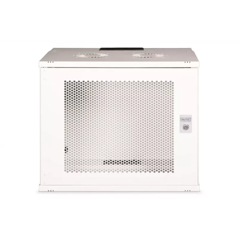 DIGITUS 19-calowa 9U szafka ścienna SOHO Pro drzwi perforowane 460 x 540 x 400 mm niezmontowana szara
