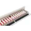 Panel krosowy DIGITUS, CAT6A ekranowany, 1U, 24-portowy, 8P8C, czarny RAL 9005, 483