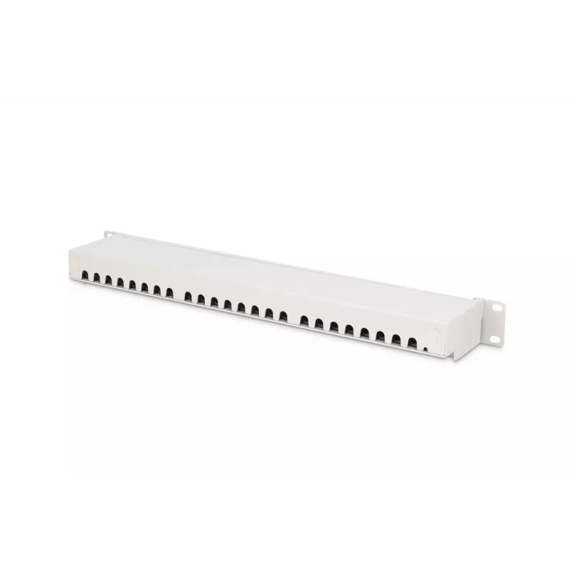 Panel krosowy DIGITUS, CAT6A ekranowany, 1U, 24-portowy, 8P8C, czarny RAL 9005, 483