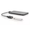 Przewód adaptera USB 2.0, OTG, typ micro B - A M/F, 15 cm, zgodny z USB 2.0, kąt prosty, czarny