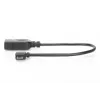 Przewód adaptera USB 2.0, OTG, typ micro B - A M/F, 15 cm, zgodny z USB 2.0, kąt prosty, czarny