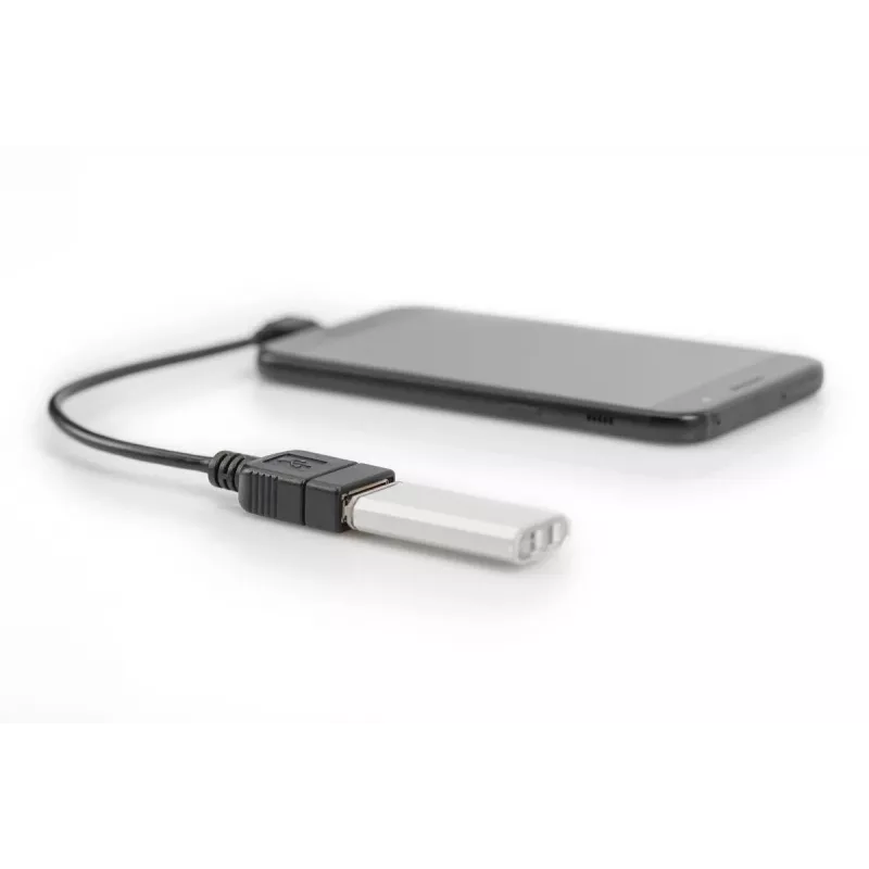 Przewód adaptera USB 2.0, OTG, typ micro B - A M/F, 15 cm, zgodny z USB 2.0, kąt prosty, czarny