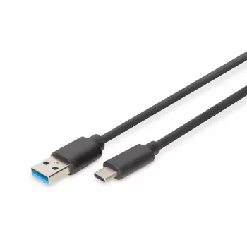 DIGITUS DIGITUS kabel połączeniowy USB Typ-C, Typ C na A M/M, 1m Super Speed czarny