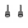DIGITUS USB Type-C kabel połączeniowy, type C to C M/M, 1m Gen2 Czarny (AK-300139-010-S)