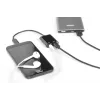 Kabel rozdzielający DIGITUS USB Type-C, typ C - 3,5 mm + typ C M/Ż/Ż, 20 cm, czarny