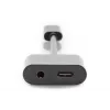 Kabel rozdzielający DIGITUS USB Type-C, typ C - 3,5 mm + typ C M/Ż/Ż, 20 cm, czarny