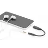 Kabel adaptera audio DIGITUS USB Type-C, Type-C - 3,5mm M/F, 20cm, wejście/wyjście audio, wersja 3.1, CE, czarny